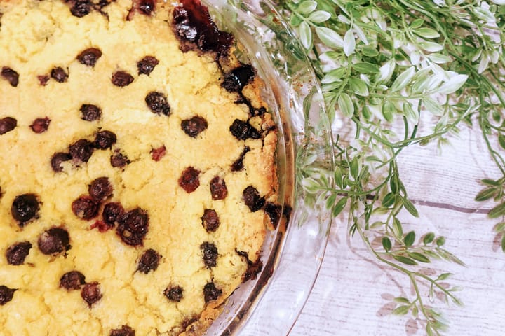 Blueberry Cobbler Cake 🫐🥧